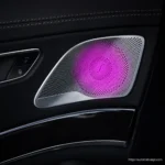 Mercedes-Benz S-Class W222 Illuminated Midrange Speaker Cover Close-Up