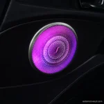 Illuminated Midrange Speaker Cover Installed in Mercedes-Benz E-Class W213