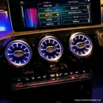 C118 CLA front air vent ambient lighting effect