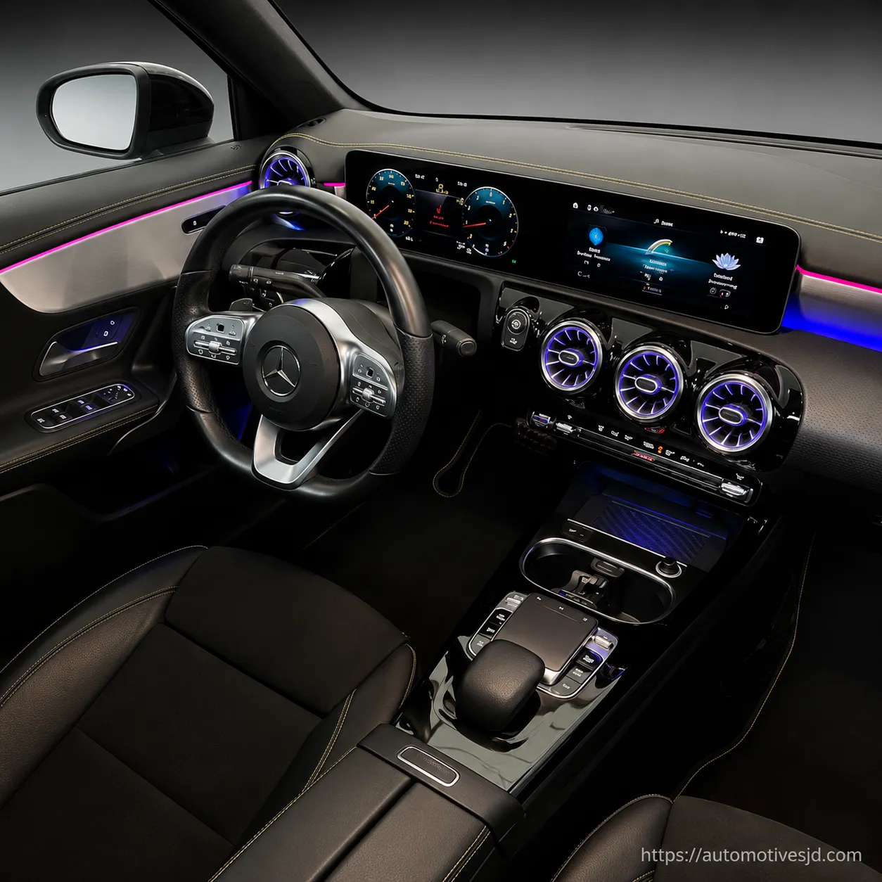 C118 CLA dashboard ambient lighting effect