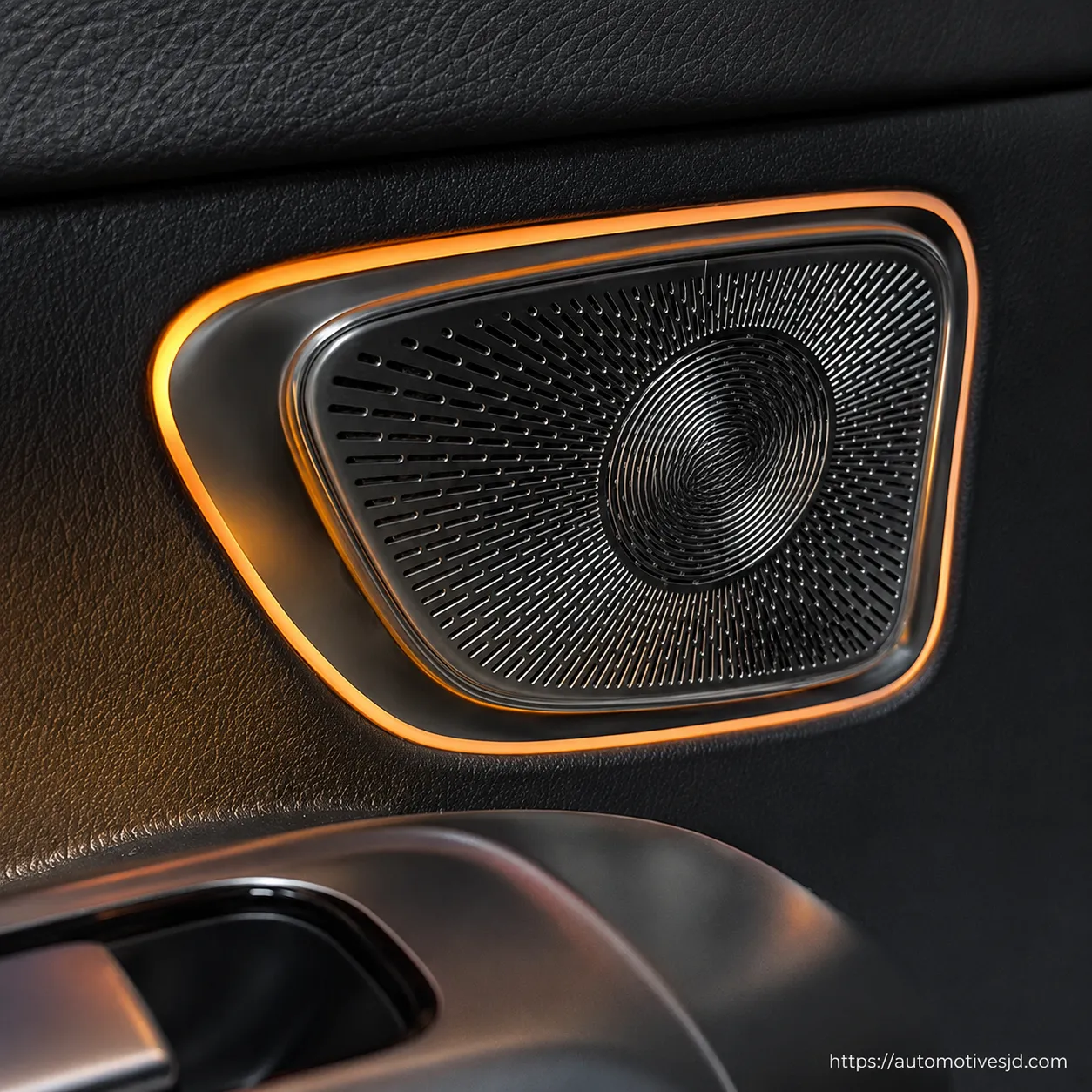 C236 CLE illuminated midrange speaker grille cover effect