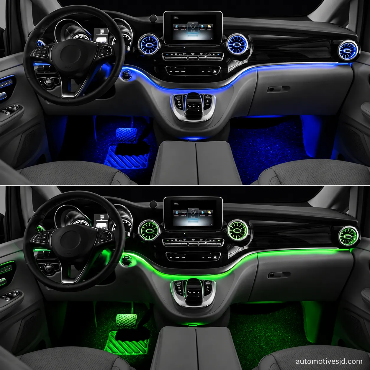 W447 V-Class interior ambient lighting overview