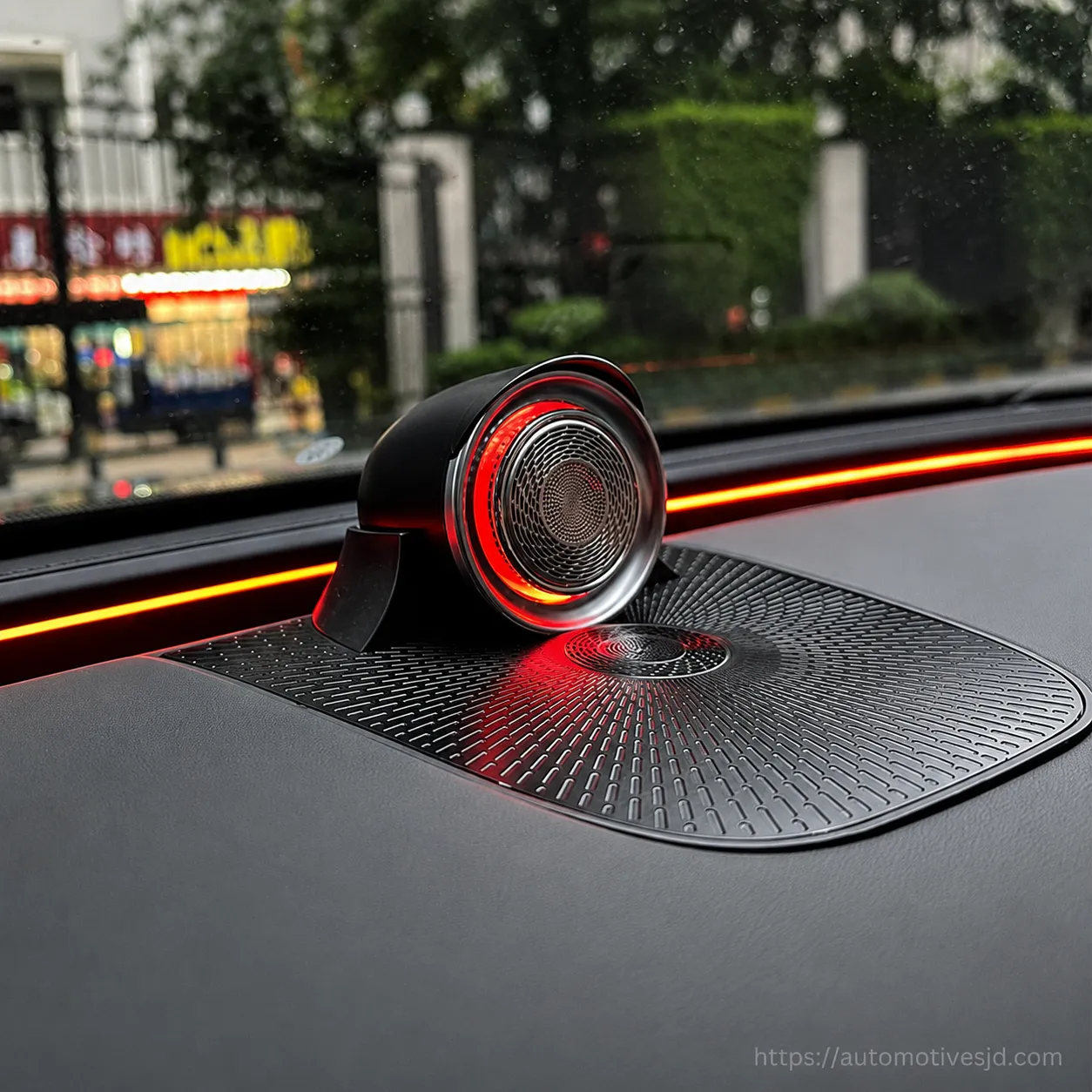 X247 GLB music-sync rotating center speaker installed effect