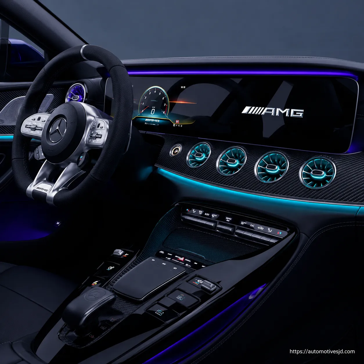 X290 AMG GT front air vent ambient lighting effect