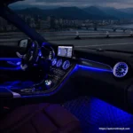 C205 C-Class Coupe blue interior ambient lighting effect
