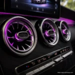 C205 C-Class Coupe front turbine air vent ambient lighting effect