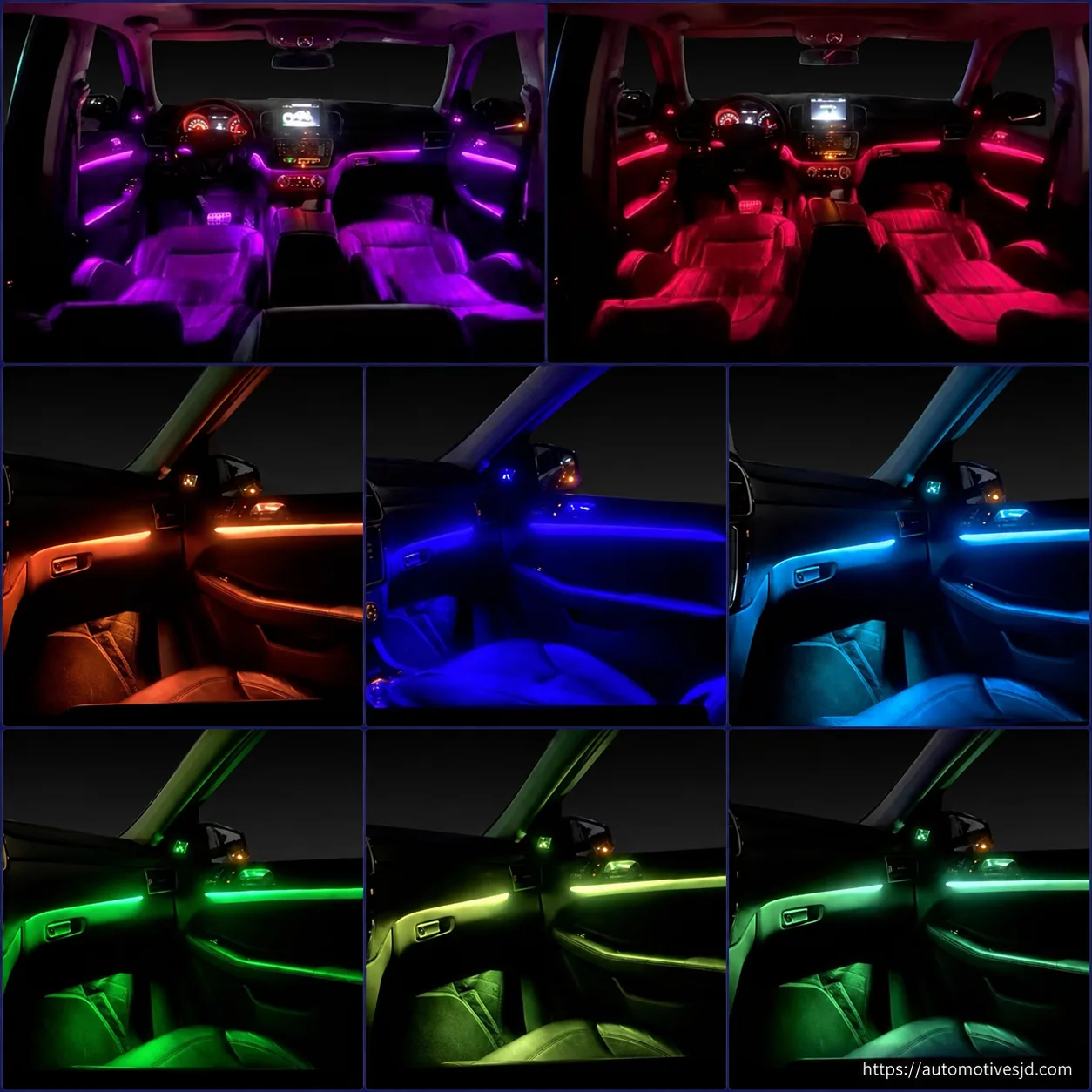 W166 GLE interior ambient lighting overview