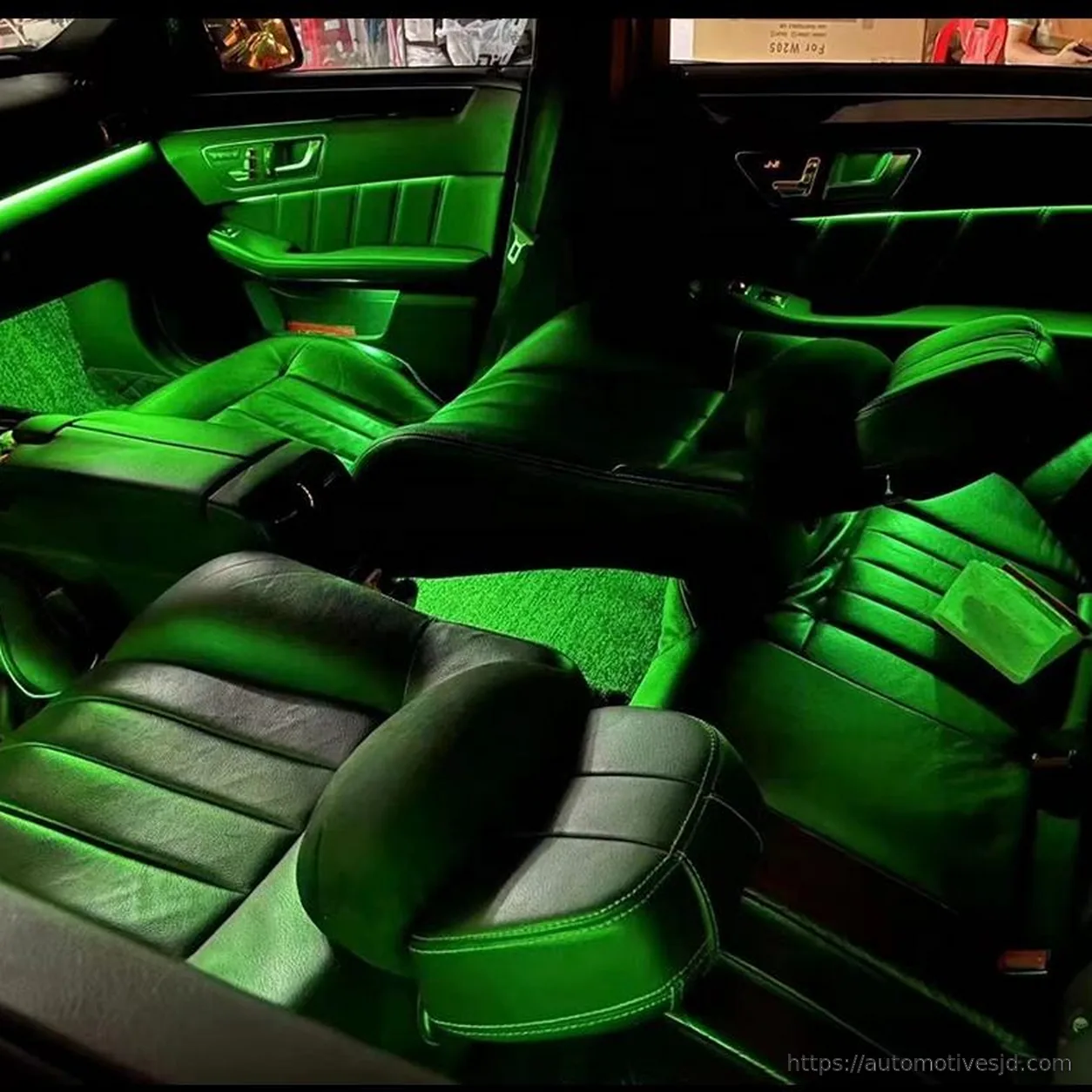 W166 GLE active ambient lighting installed effect