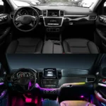 W166 GLE active ambient lighting installed effect