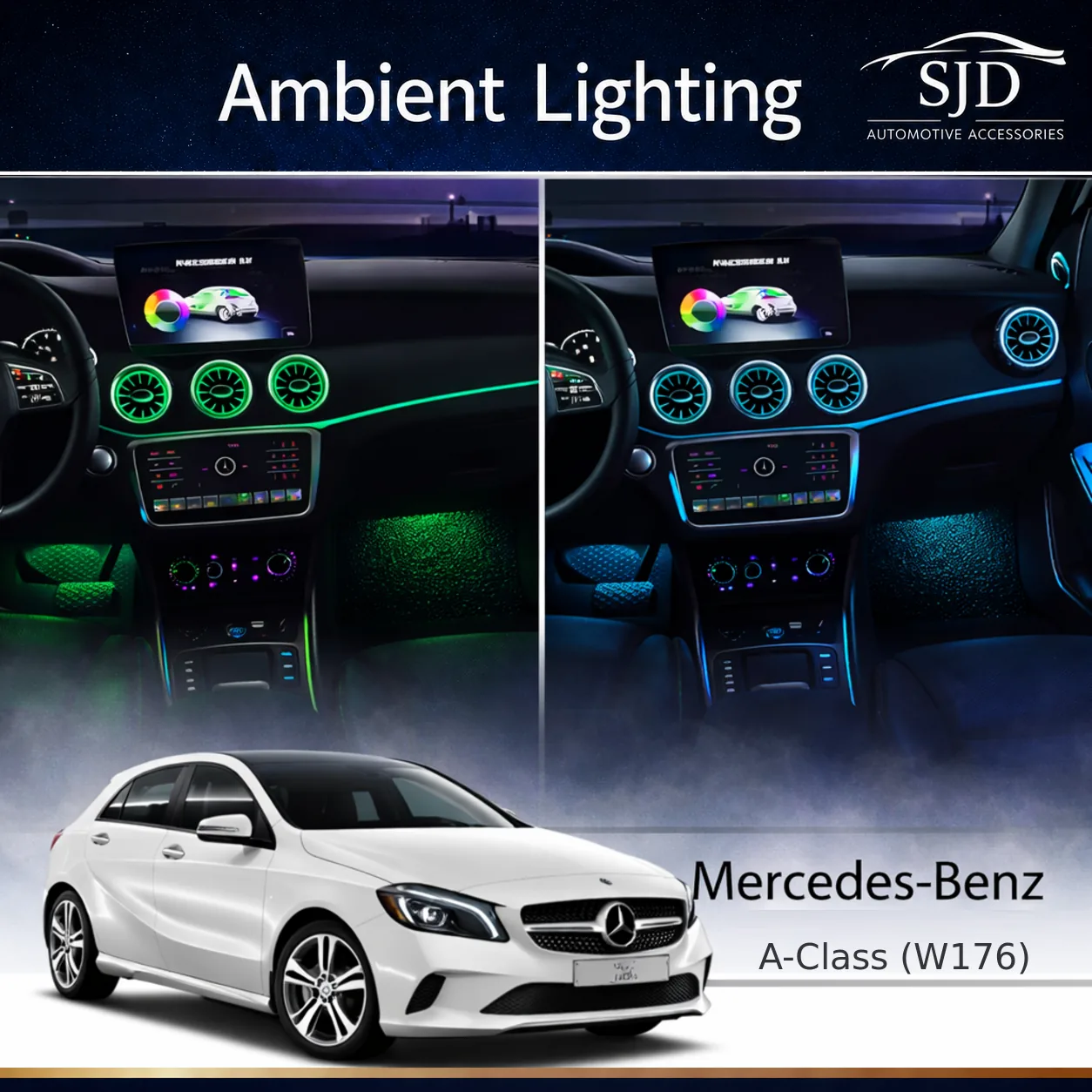 W176 A-Class ambient lighting kit main image