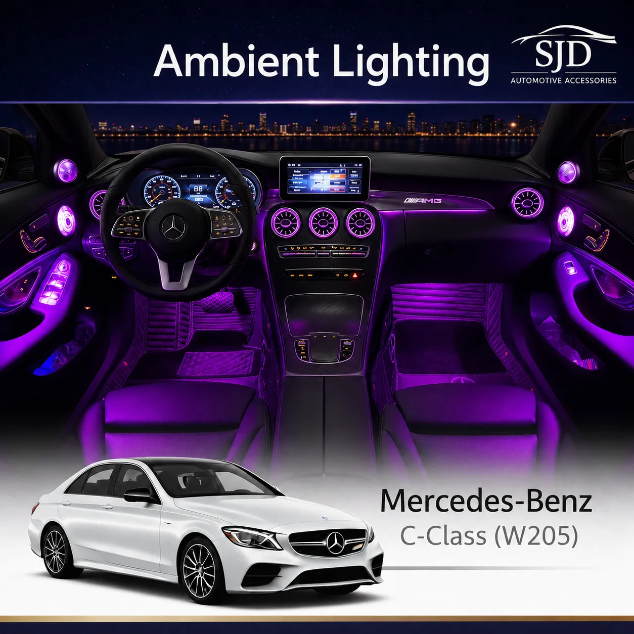 W205 C-Class ambient lighting upgrade overview