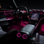 W206 C-Class ambient lighting and interior upgrade products including illuminated vents, speakers, trim lights and control components