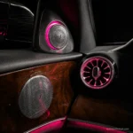 W213 E-Class 3D rotating tweeters illuminated inside the front doors