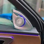 Regular 4D big-motor rotating tweeters illuminated inside a Mercedes-Benz E-Class W214