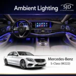 W222 S-Class ambient lighting kit with rotating tweeters, illuminated air vents, speaker covers and interior upgrade options