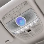 W222 S-Class overhead console cover illuminated inside the vehicle roof area