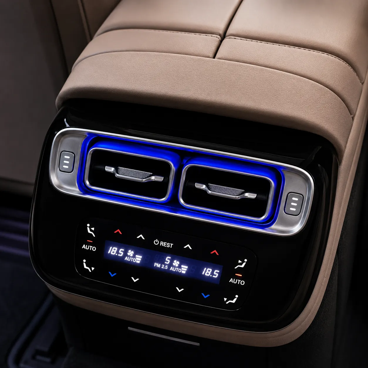 Front and rear illuminated air vent components with modules and wiring for Mercedes-Benz S-Class W223