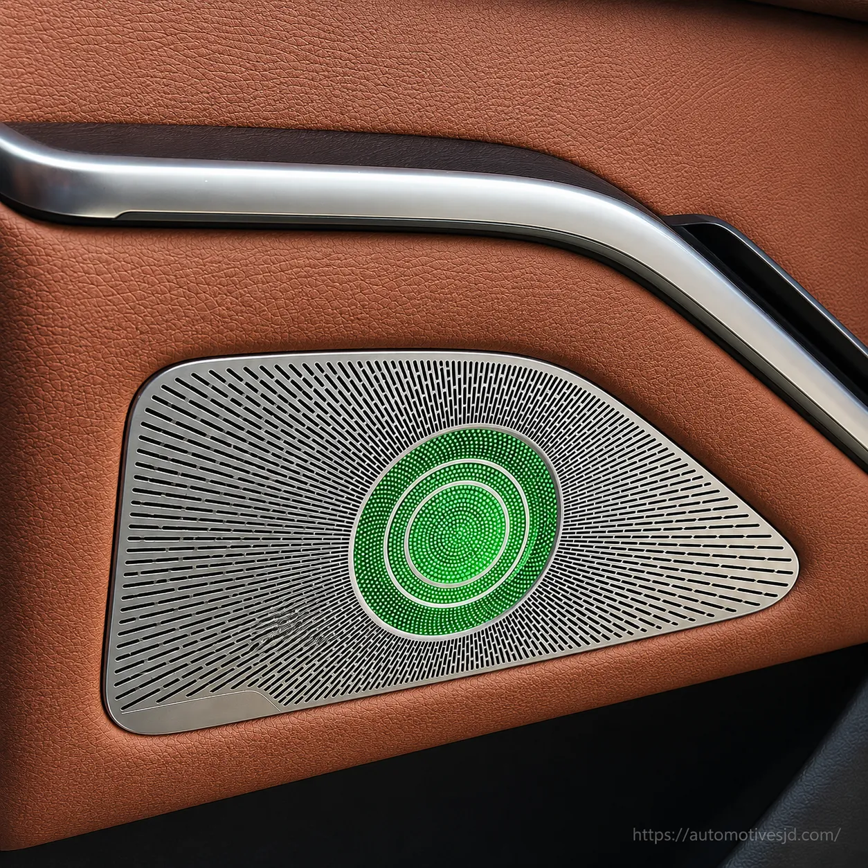 Four illuminated midrange speaker covers with wiring for Mercedes-Benz S-Class W223