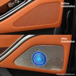 Four illuminated midrange speaker covers with wiring for Mercedes-Benz S-Class W223