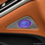 Four illuminated midrange speaker covers with wiring for Mercedes-Benz S-Class W223