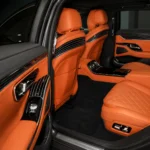 Complete eight-piece brushed piano black interior trim set for Mercedes-Benz S-Class W223
