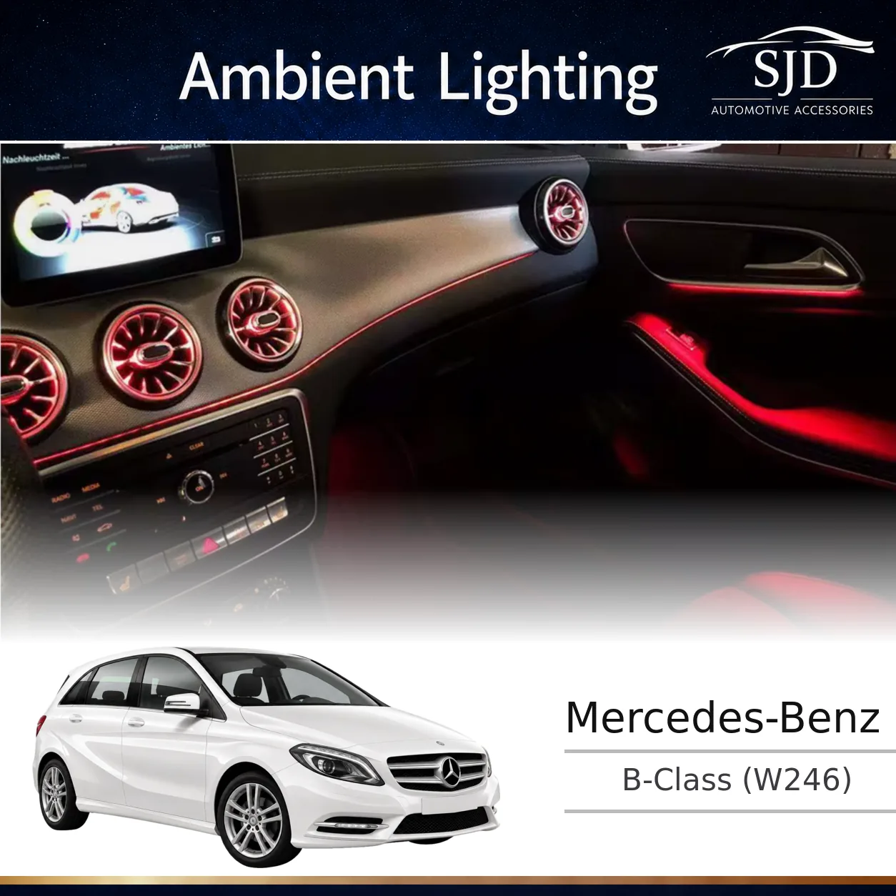 W246 B-Class ambient lighting kit main image