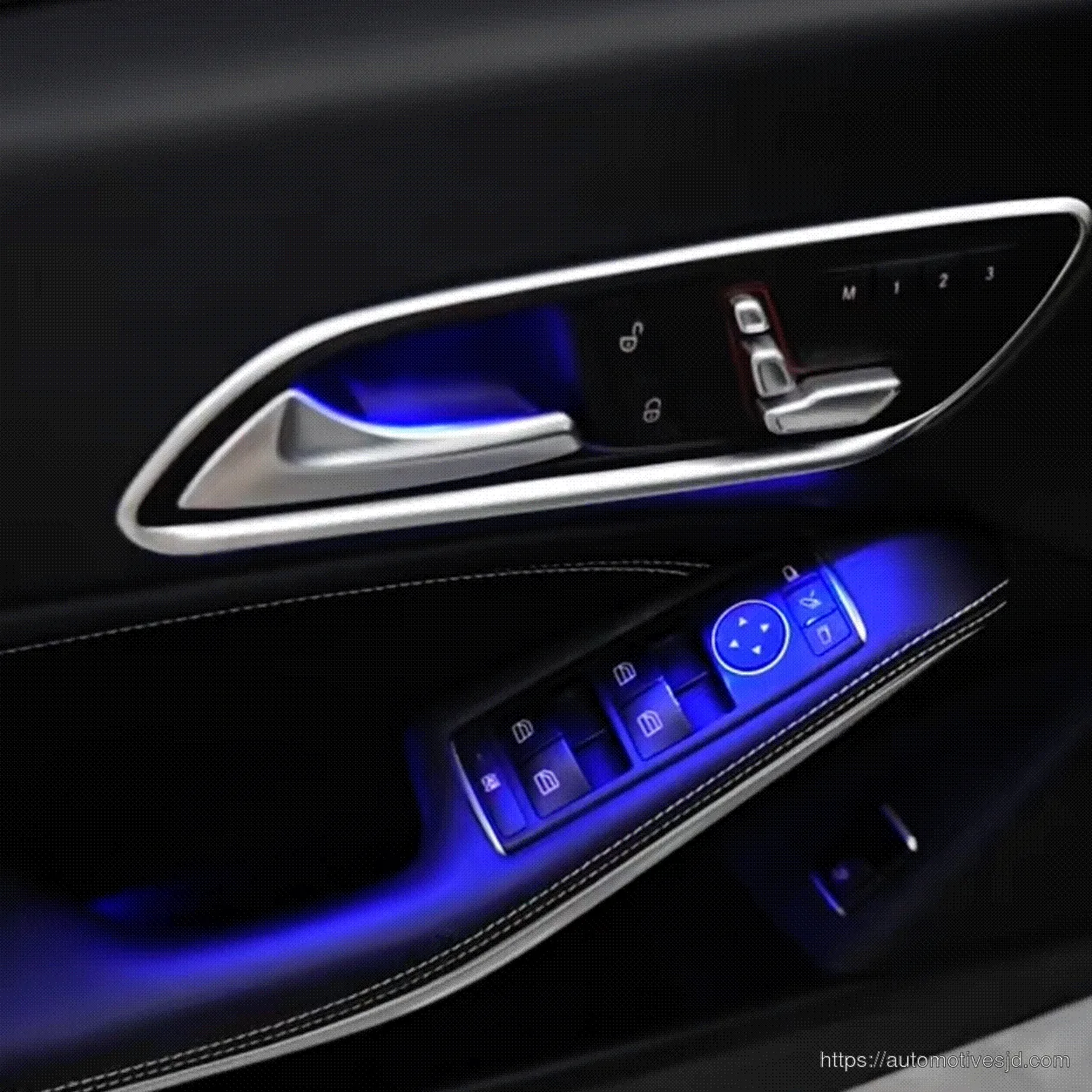 X156 GLA ambient lighting installed effect