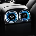 X254 GLC-Class rear turbine air vents illuminated in the rear center console