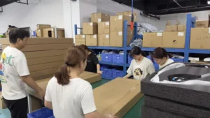 SJD team packing and preparing automotive parts orders for delivery