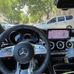 Mercedes-Benz C-Class W205 AMG digital instrument cluster and multimedia display installed in the vehicle