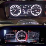 Mercedes-Benz S-Class W222 standard and AMG digital instrument display comparison