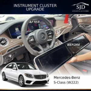Mercedes-Benz S-Class W222 instrument cluster upgrade kit before and after installation