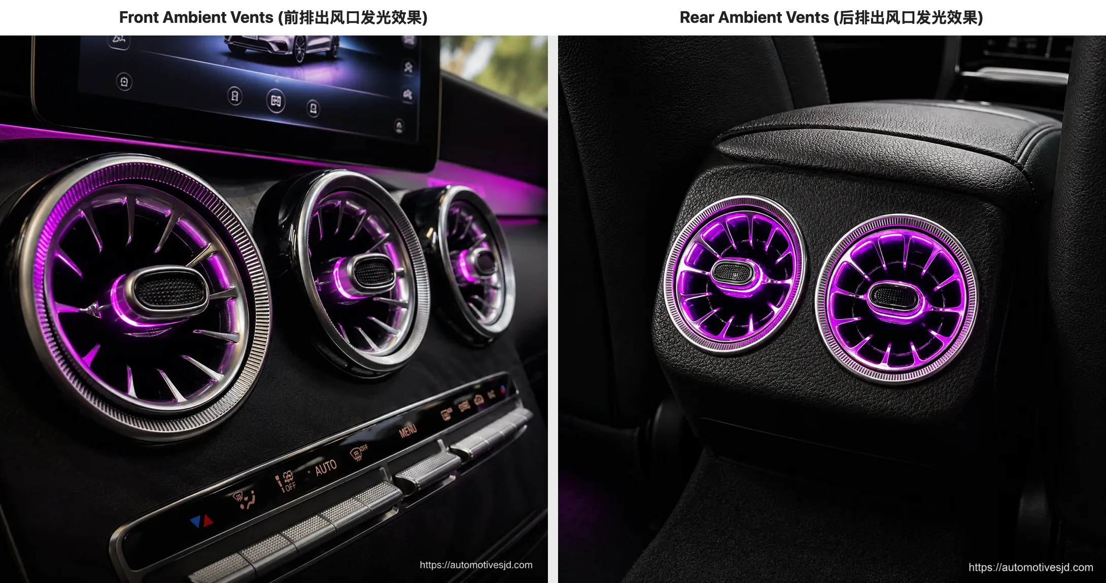 Mercedes W205 Front and Rear Turbine Air Vents Installation